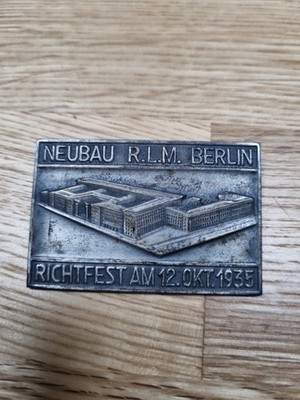 Erinnerungsplakette Neubau R.L.M. Berlin - Richtfest 12. Okt. 1935 - Architektur