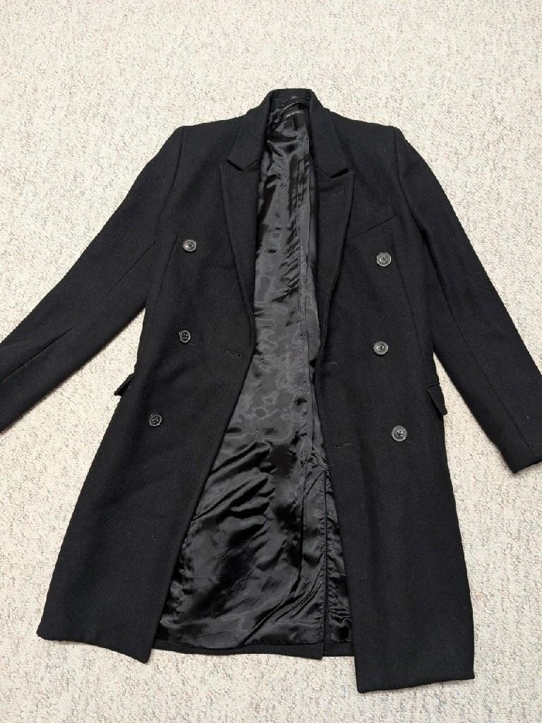ITALY made MARC JACOBS double breasted 2XS black OVERCOAL wool 32R/34R runway image 4