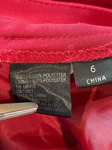 VTG Y2K Tahari Red 2 Piece Blazer Pant Suit 6 Office Career - Picture 15 of 24