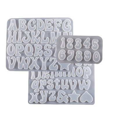 Alphanumeric Resin Keychain Mold Letter Home Decoration Mold Handmade Jewelry