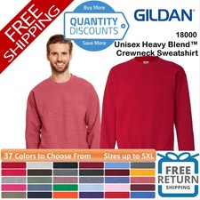 Gildan Unisex Heavy Blend Crewneck Classic Sweatshirt Up To 5XL 18000 b