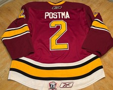 CHICAGO WOLVES 2010-11 PAUL POSTMA #2 AHL Authentic Hockey Jersey NHL JETS COA