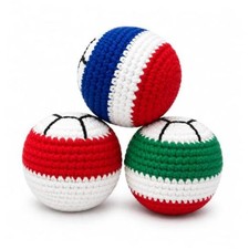 Crochet Footbags 3 Pack Durable Woven Cotton Hacky Kick Sack Juggling colorful