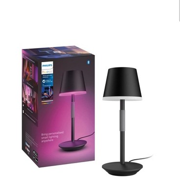 Philips Hue Tragbare Tischleuchte White & Color Ambiance Go Schwarz 370 lm