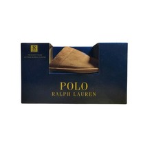 NEW Polo Ralph Lauren Men's Brown Klarence Suede Slippers - Size 8