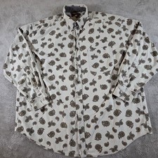 Vintage Guess By Georges Marciano Shirt Mens Large Beige Paisley Made USA 80s