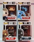 Funko Pop! Star Wars Bundle - Max Rebo, Han Solo, Me-809 & K-2SO - New