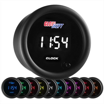 GlowShift 52mm 10 Color Digital Clock Gauge Kit