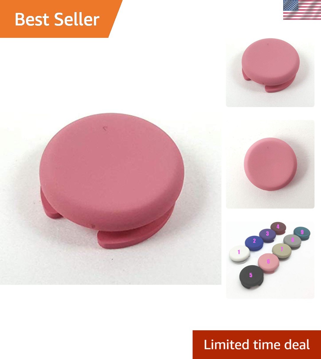 Replacement Analog Joystick Cap - Pink Grip for 3DS, 3DSXL & New