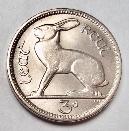 1 - 1968 - IRISH THREEPENCE - HARE - GREAT CONDITION