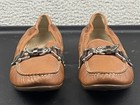 AGL ATTILIO GIUSTI LEOMBRUNI Loafer Women 38.5 /8.5 Buckle Moc Toe Brown Leather — photo 1