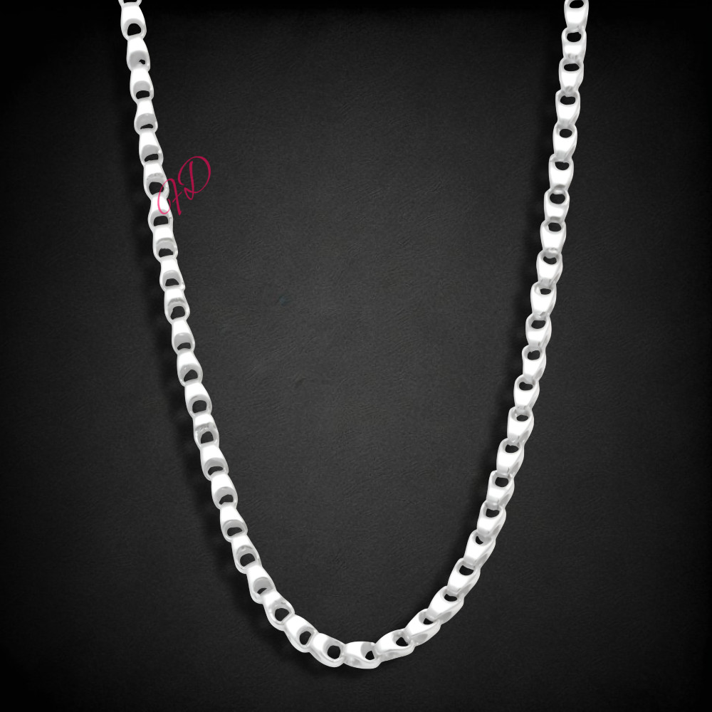 Unisex Platinum Chain Designer Width 4 MM Length 20 Inch Necklace PT950 image 9