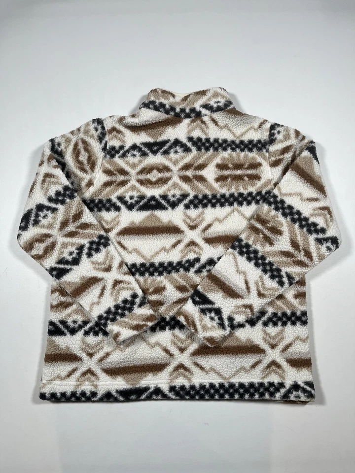 Columbia Sherpa Pullover Womens XL Aztec 1/4 Zip Kangaroo Pocket AL4910 - Image 2 of 4