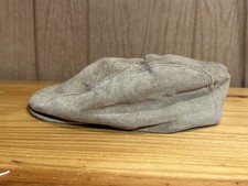 LL Bean Newsboy Hat Mens Medium Large Vintage Suede Leather Brown Made in USA