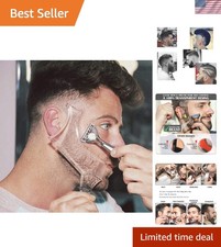 Clear Beard Styling Template with Inbuilt Comb - Elevate Your Grooming Routine