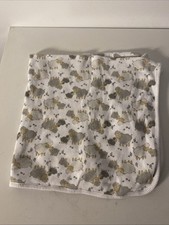 Parent's Choice Thermal Baby Blanket Lambs Sheep Receiving Waffle White Gray
