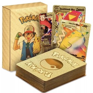 55 piece gold pokemon cards Golden Card  Rare Foil VMAX GX EX Set  TCG Cardify Pokemon Card Foil GOLD PACK