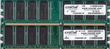 1GB 2x512MB PC-3200 DDR-400 RAM MEMORY KIT CRUCIAL INFINEON CT6464Z40B.I16T DDR1