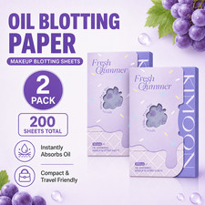 Oil Blotting Paper Makeup Blotting Sheets 2 Pack 200 Sheets Total Face