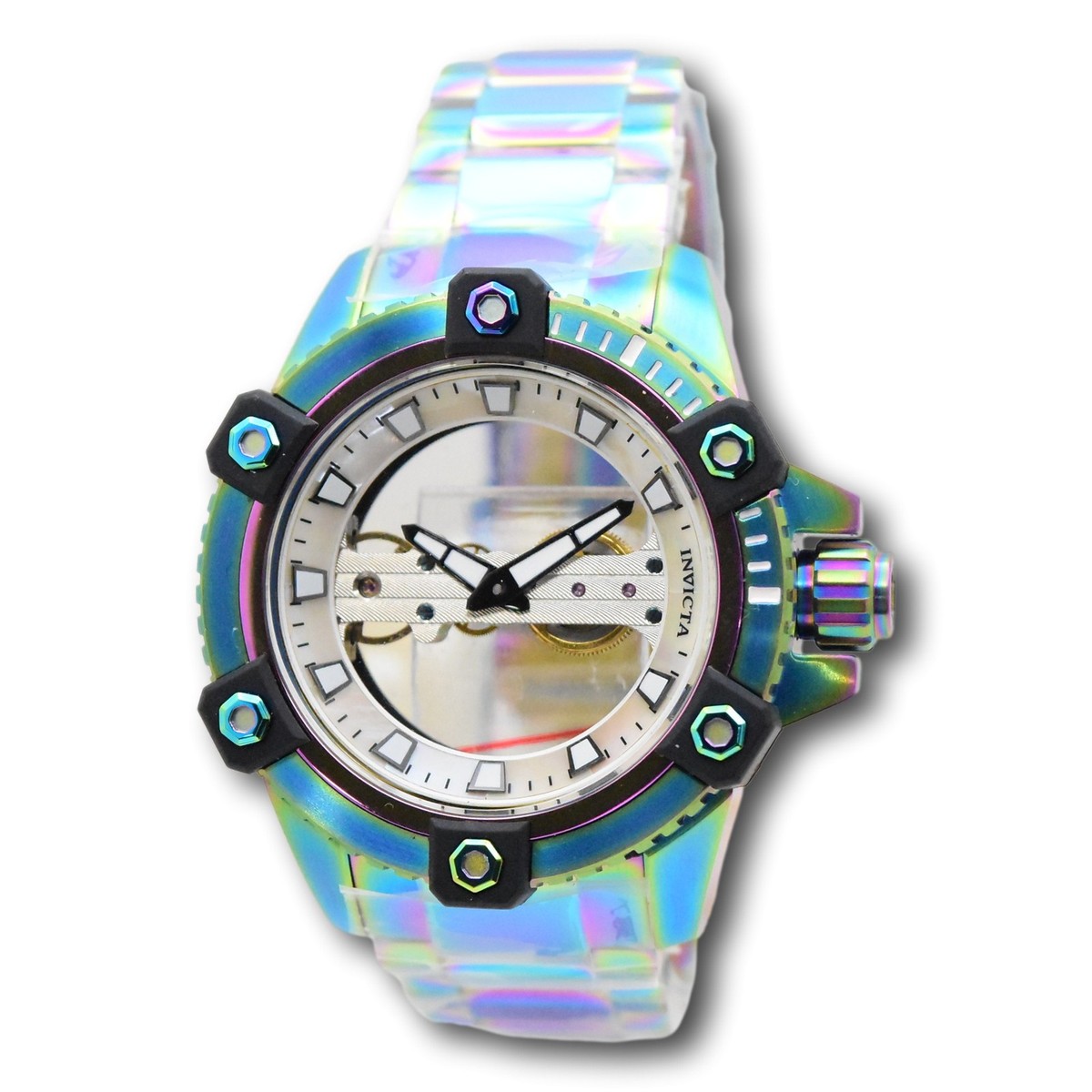 Invicta Reserve Limited Ed Men's 48mm Rainbow Iridescent