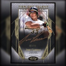 2022 Jose Canseco Topps Tier One Talent Auto /25 Bronze Ink
