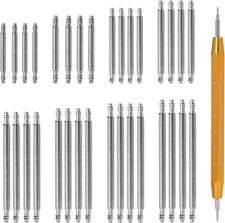 33 Pcs Watch Pins Spring Bar Tool Kit - Heavy Duty Stainless Steel Watch Band