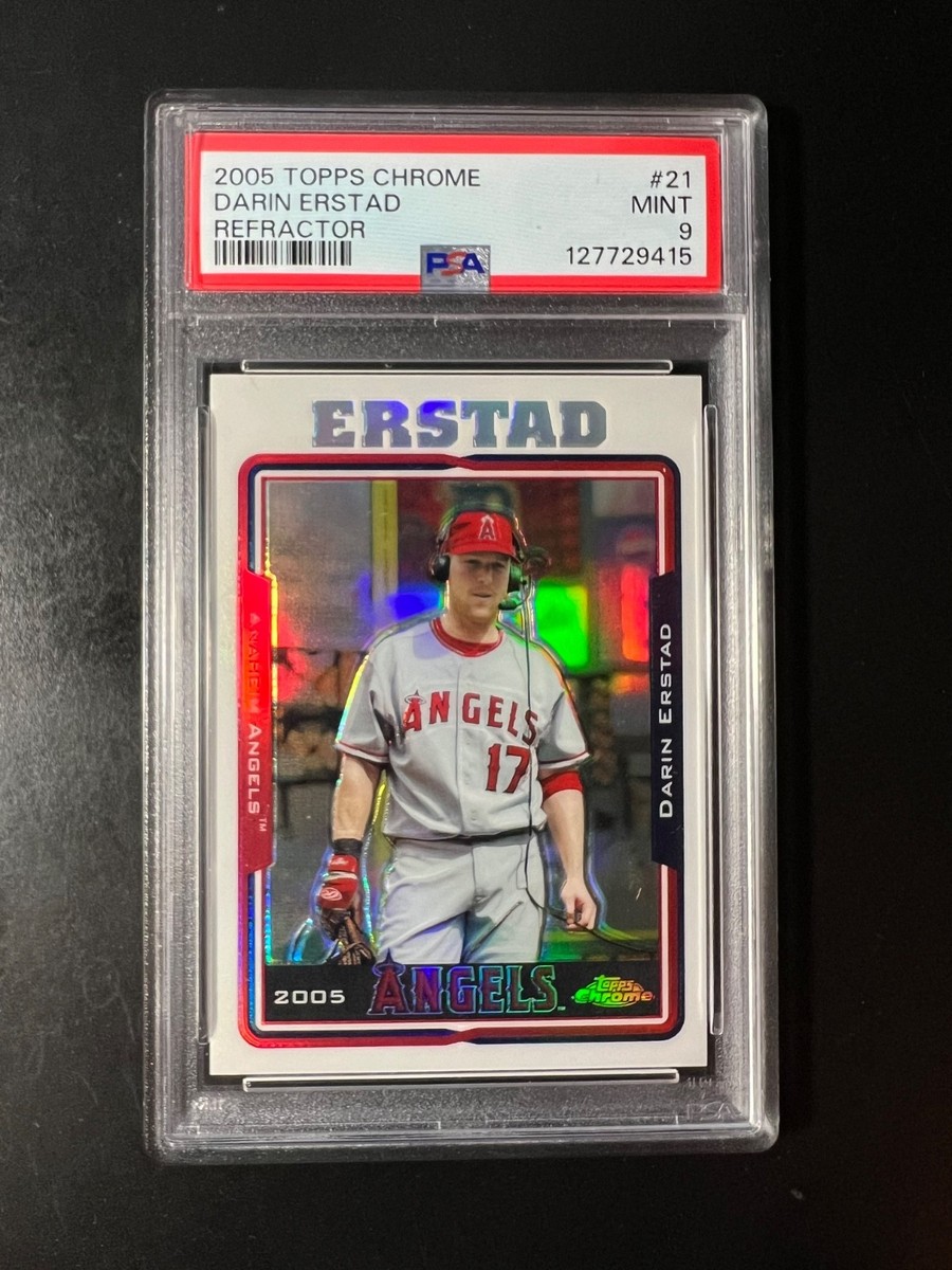 2005 Topps Chrome Refractor #21 Darin Erstad PSA 9 ONLY 1 GRADED