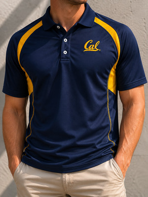 California Golden Bears Mens Polo Small Yellow Cal  Berkeley Embroidered Logo