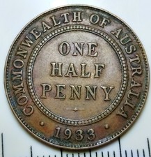 1933 Australian One Half Penny 026