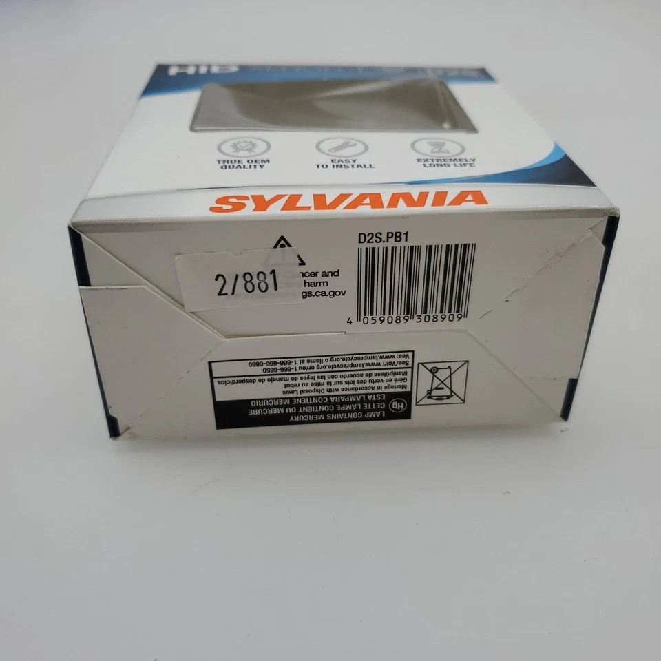 Sylvania D2S HID Xenón 30W Bombilla Faro Extrema Larga Vida Foto 2 de 3