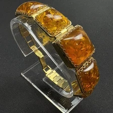Vintage CHAIKA Gold Tone AMBER Soviet USSR Women's Mechanical Watch Working