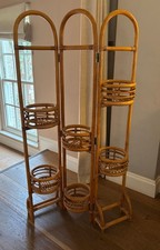 Original Vintage Mid Century Bamboo Multi Plant Holder . Stand . Screen.