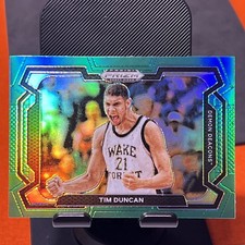 2024-25 Panini Prizm Draft Picks - Tim Duncan #63 Green Prizm Variations