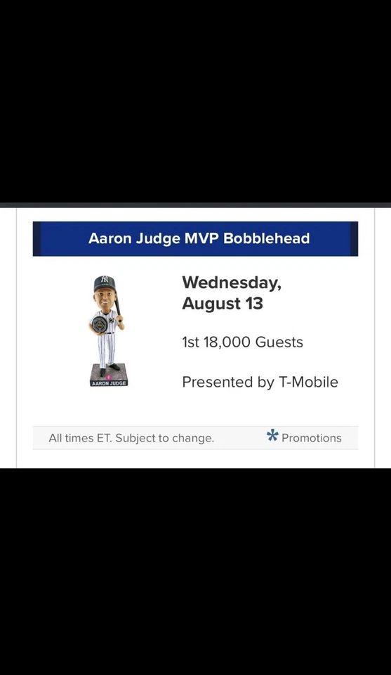 Aaron Judge MVP Bobblehead 8/13/25 IN HAND Xmas Sale - Image 2 of 2