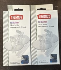 Replacement Straws for 12 oz Thermos FUNtainer  Bottle F410 F401, set of 2 x2 