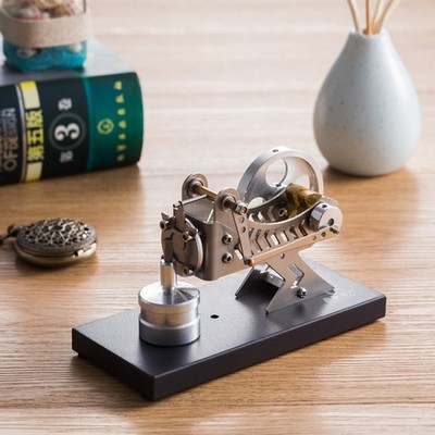 Stirling Vacuum Engine Model Metal Desktop External Combustion Engine Black Base