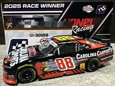 2025 Connor Zilisch Carolina Carports Dover Win Autographed 1/24 Action Nascar