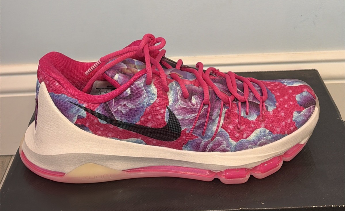 NIKE KD 8 PREMIUM AUNT PEARL SZ 8 DS KEVIN DURANT KAY YOW PRM PINK