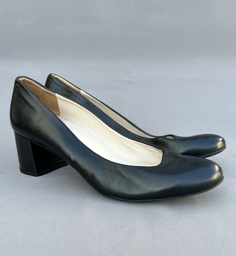 Paul Green Samona Pump Black Leather Shoes Women's Size 10 US - Picture 2 of 12