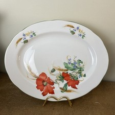 Vintage, Duchess Fine Bone China, Poppies Serving Platter or Plate, 26.5x33.5cm