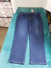 Gloria Vanderbilt Jeans Size 16 Womens Blue Stretch Mid Rise Amanda Straight NWT
