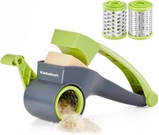 Cheese Grater with Handle Kitchen Parmesan Cheese Grater with 2 Stainless Ste...