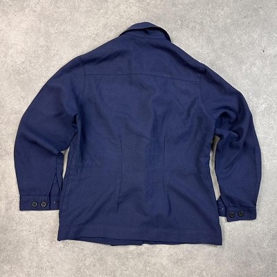 Vintage 60s Italian Cyclist Style Workwear Jacket Blue XS | eBay UK