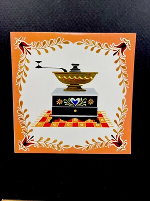 VTG Unused Americana Tile Greeting Card A Colonial Decorative Touch In Kitchen