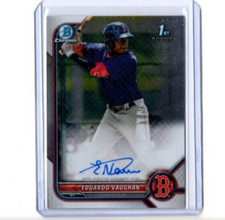 2022 Bowman Chrome 1st Prospects Eduardo Vaughan Autograph Rookie Card Red Sox