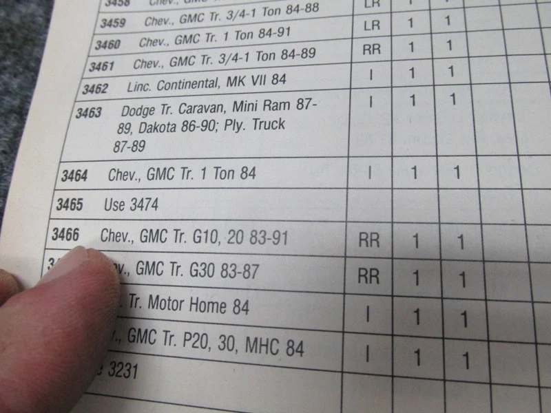 1983 - 1991 年雪佛兰 GMC 卡车 G10 右后停车制动电缆 2466 — 第 2/2 张图片