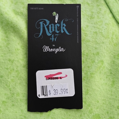 Rock 47 by Wrangler Women's Green Long Sleeve Lightweight Shirt Size Large NWT - Picture 6 of 8