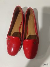 Tory Burch Shoes Samantha Smoking Slipper Flat 6.5 - Liberty Red Patent Leather