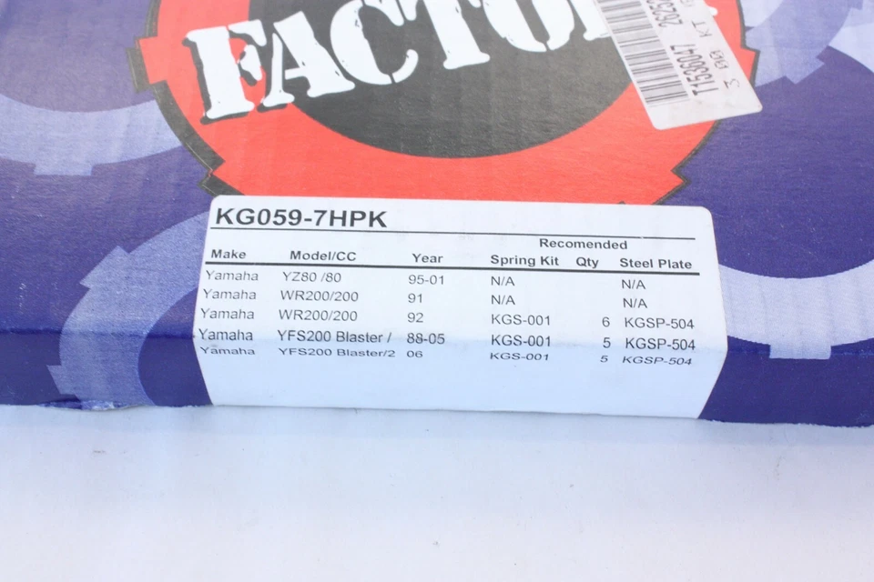 Juego de placas de embrague de alto rendimiento KG para Yamaha WR200 YZF200 YZ80  Foto 2 de 3