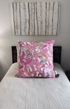 Vintage RALPH LAUREN Paisley Feather Pillow Sham 25X24 Pink/Orange WITH TAGS